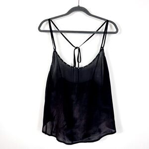 Free People Black Studded Flowy Tank Top